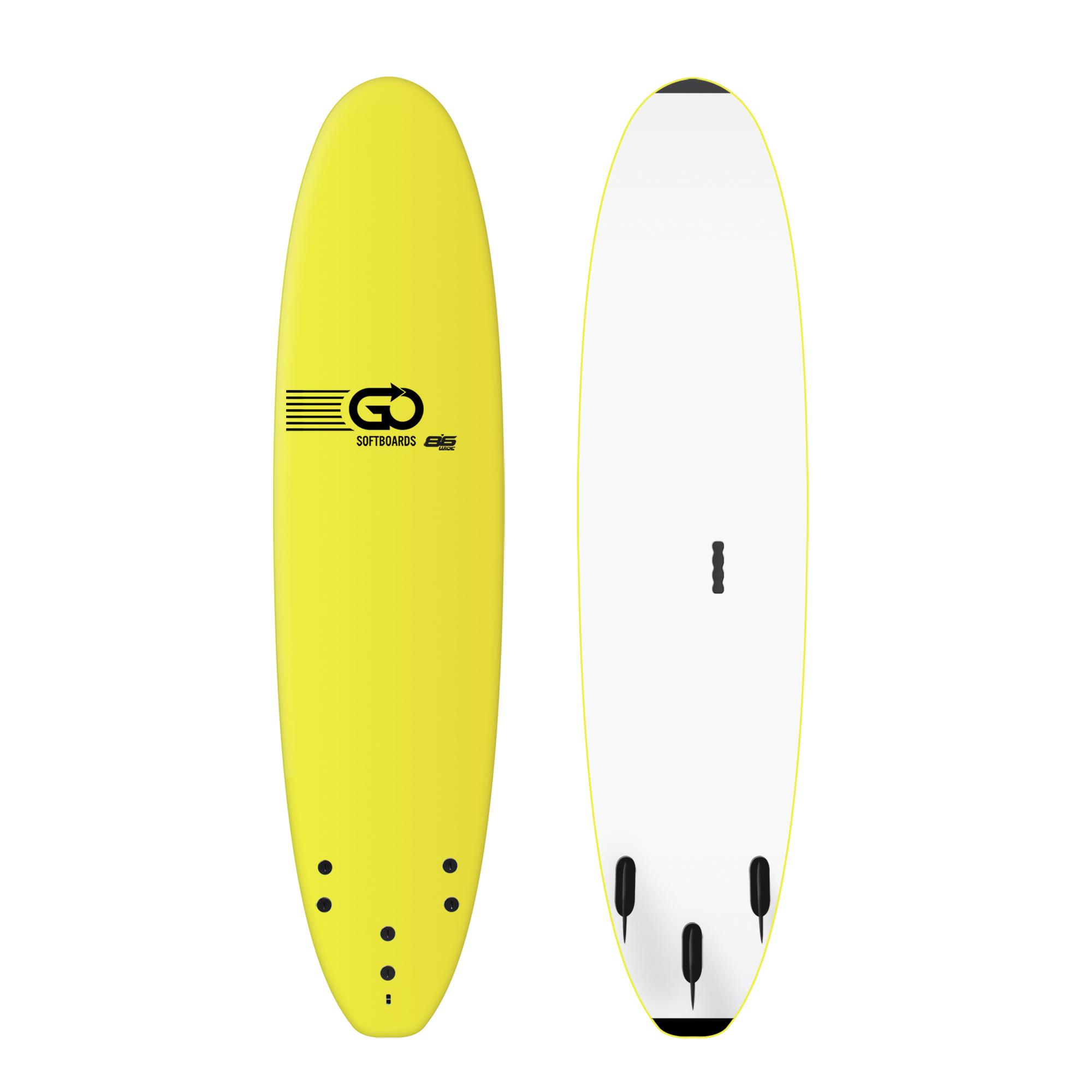 GO Softboard School Surfboard 8.6 wide body Gelb 