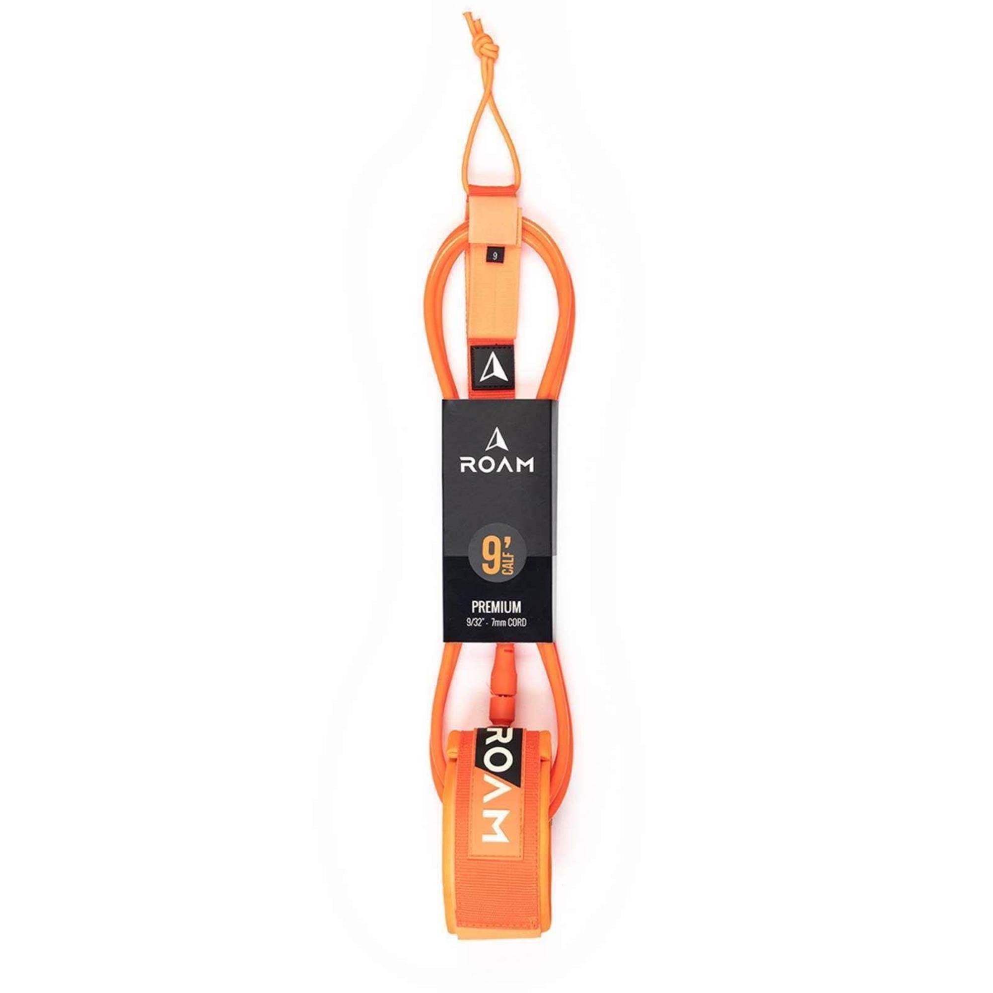 ROAM Surfboard Leash Premium 9.0 Knie 7mm Orange 