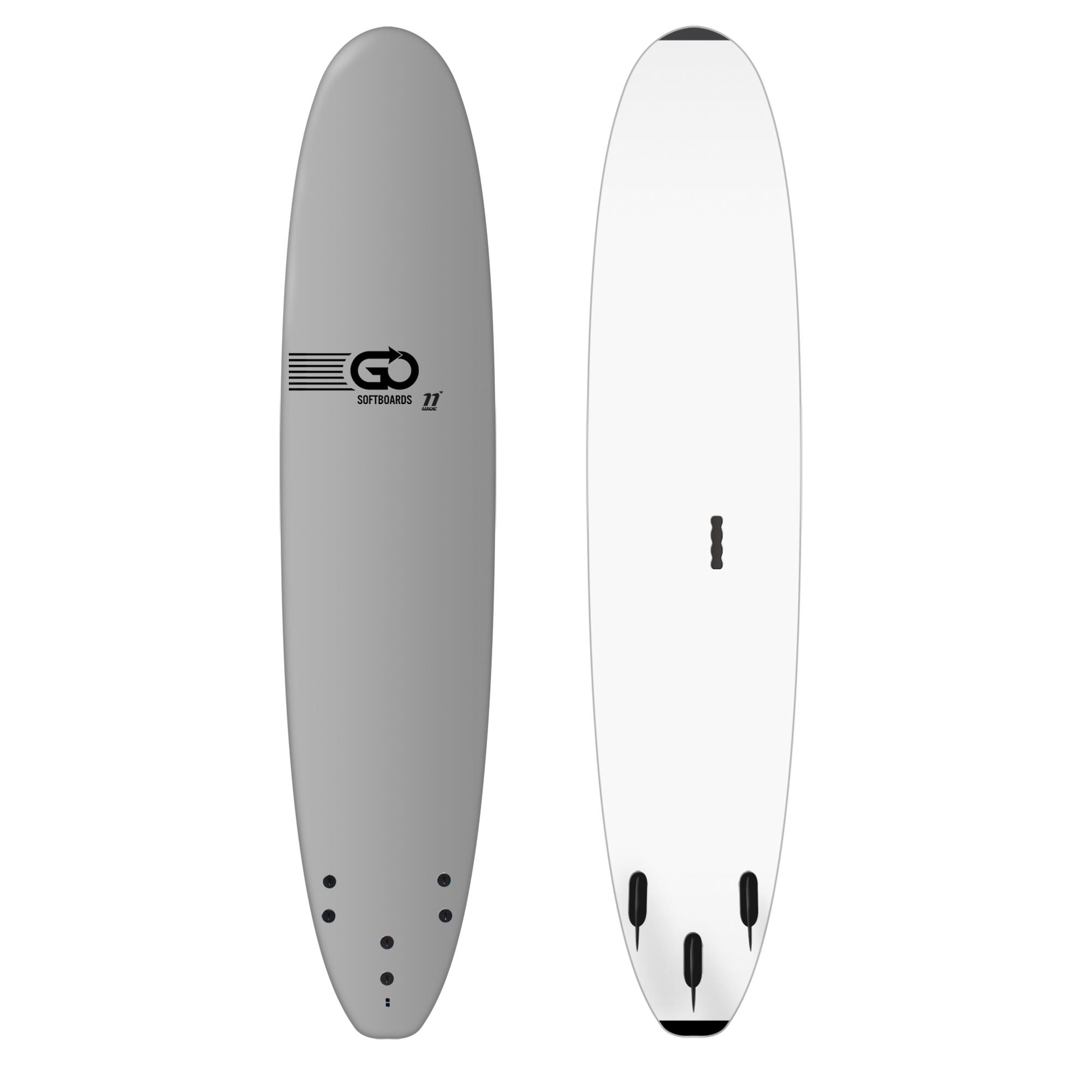 GO Softboard School Surfboard 11.0 wide body Grau 