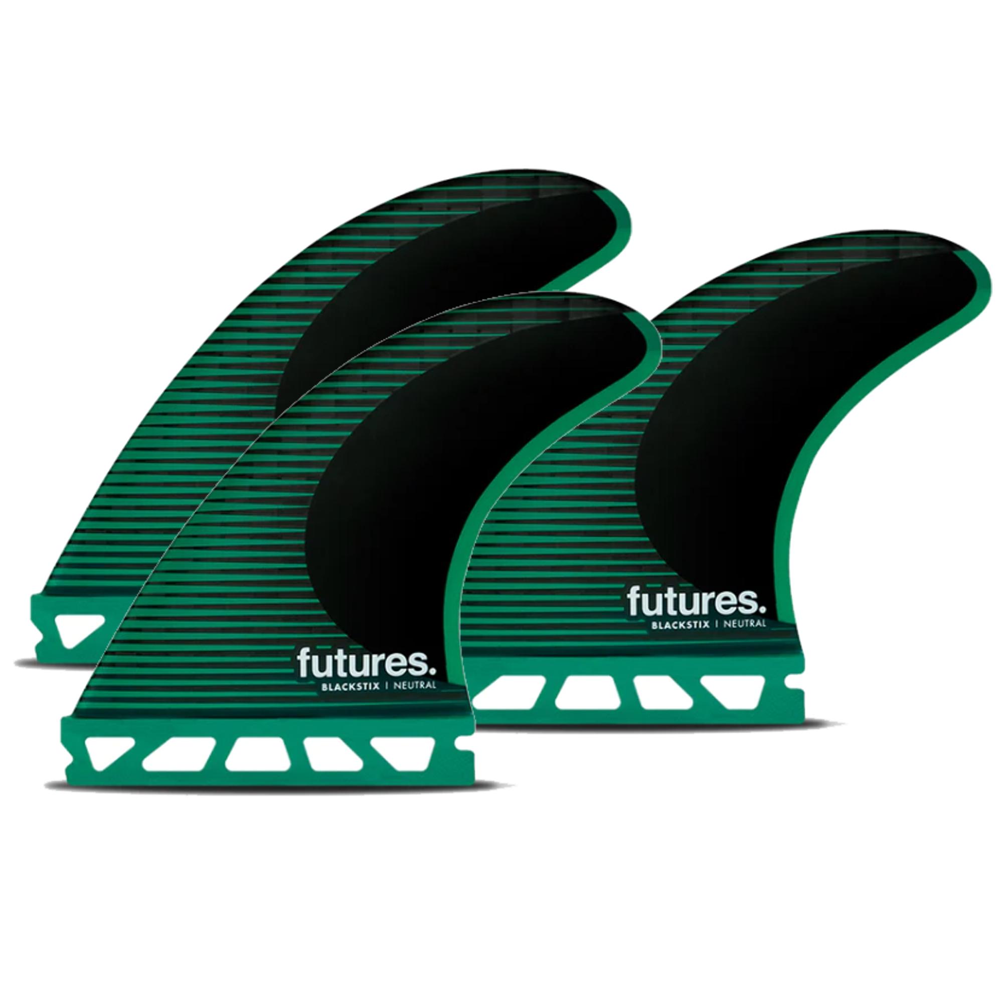 FUTURES Thruster Fin Set F6 Blackstix neutral M 