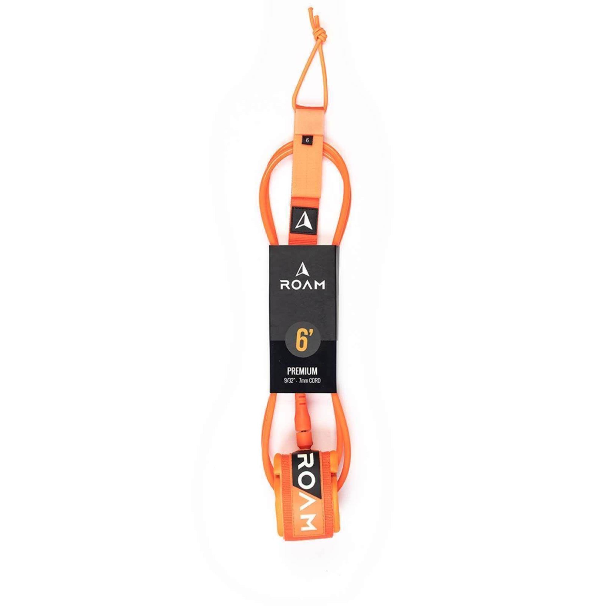 ROAM Surfboard Leash Premium 6.0 183cm 7mm Orange 