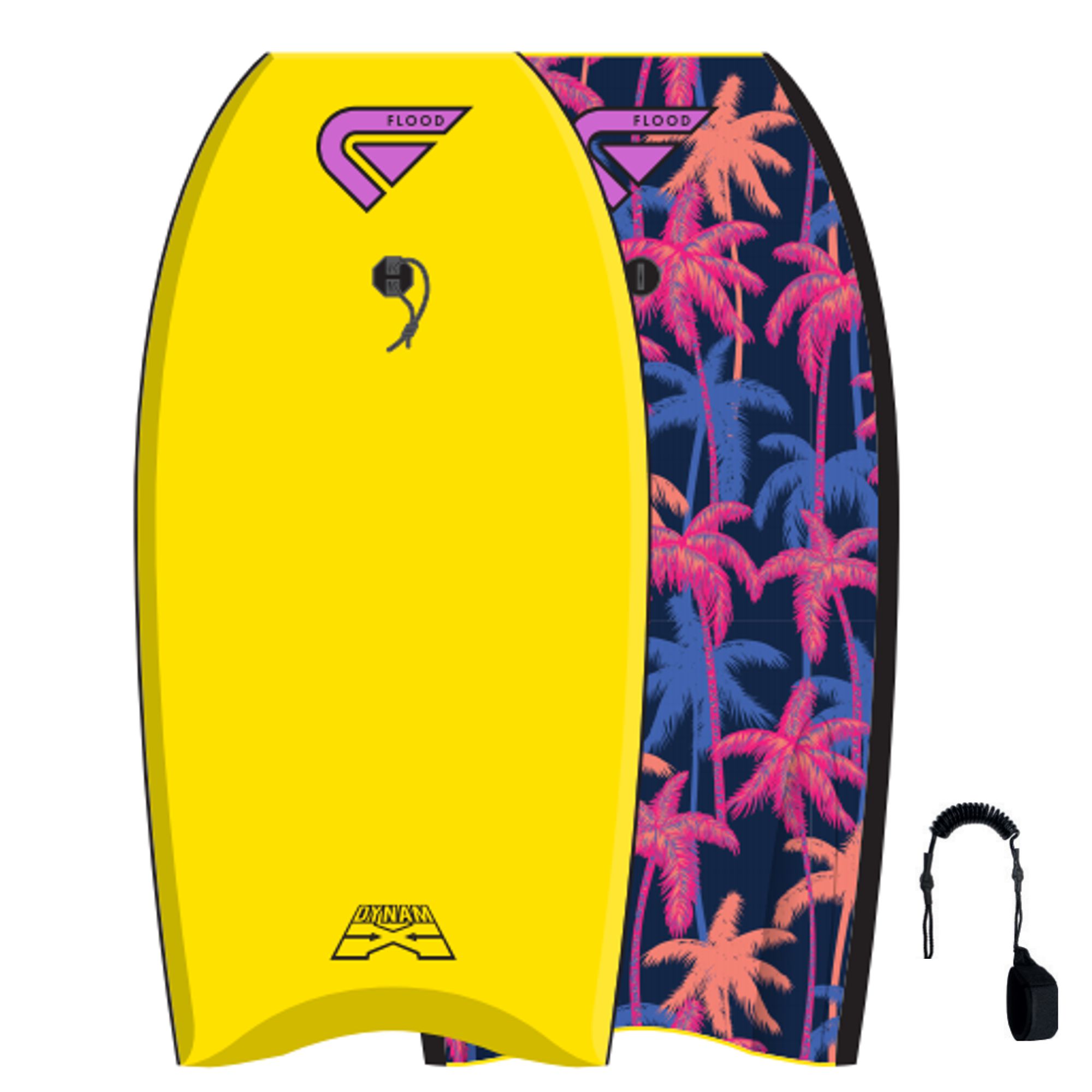 FLOOD Bodyboard Dynamx Stringer 41 Gelb Palm II 