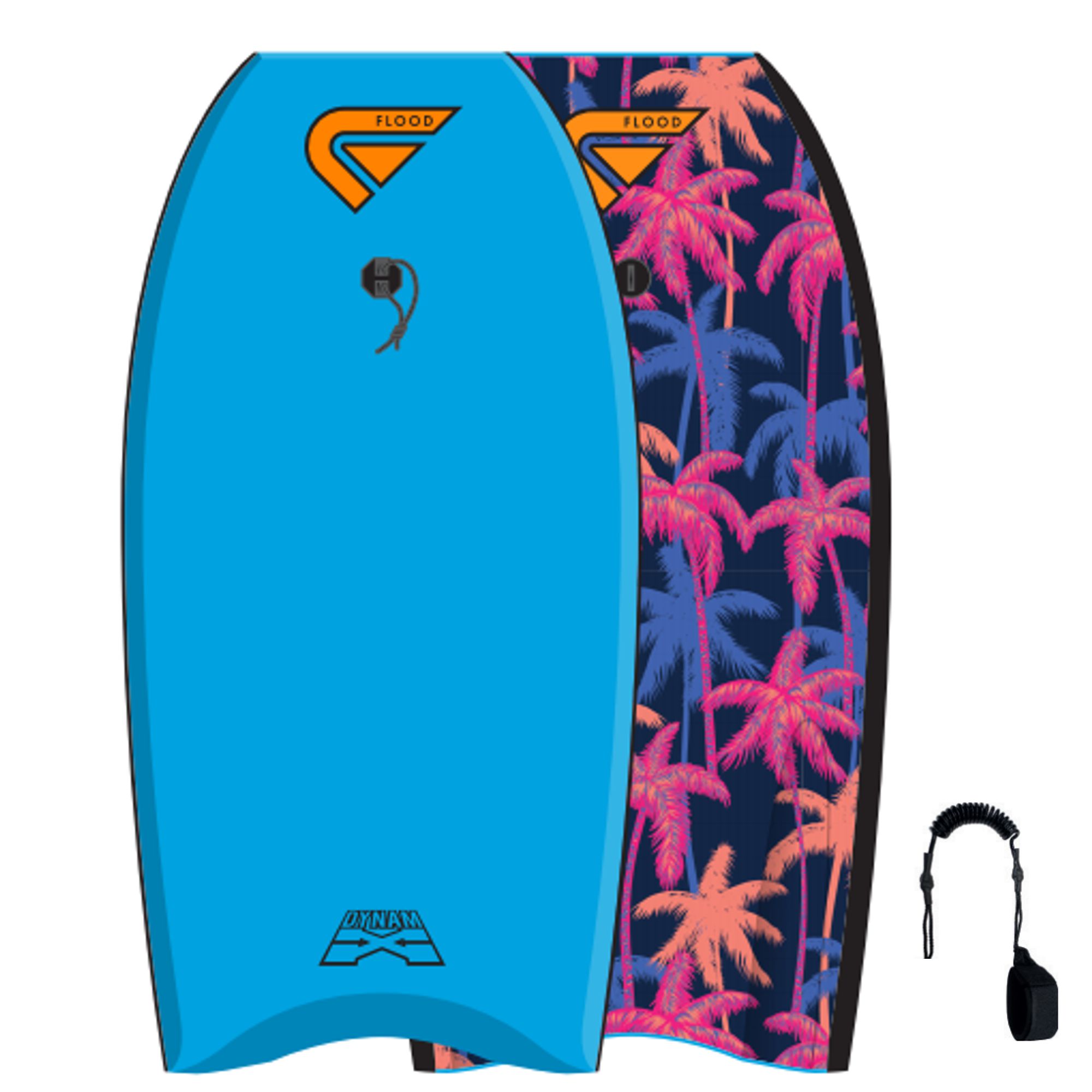 FLOOD Bodyboard Dynamx Stringer 41 Blau Palm II 