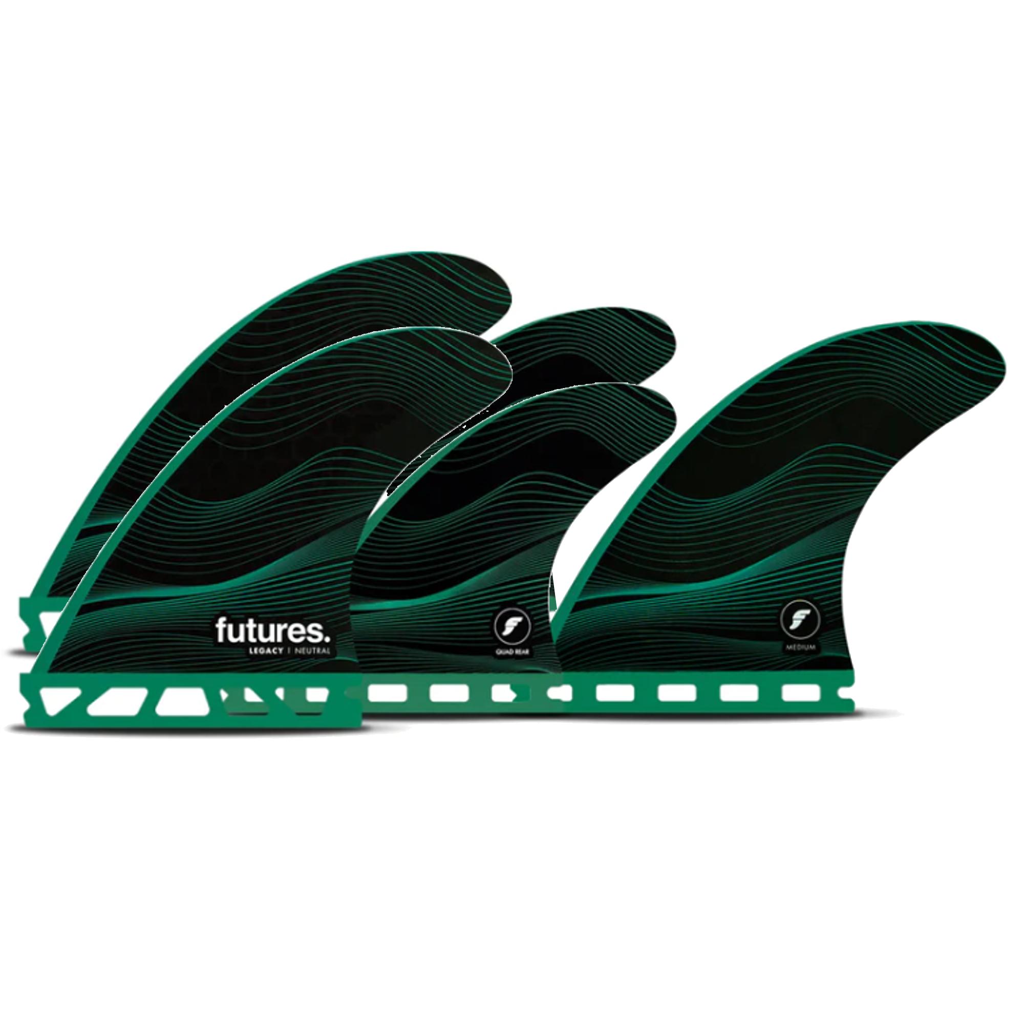 FUTURES Quad Thruster 5 Fin Set F6 Legacy Honeycom 