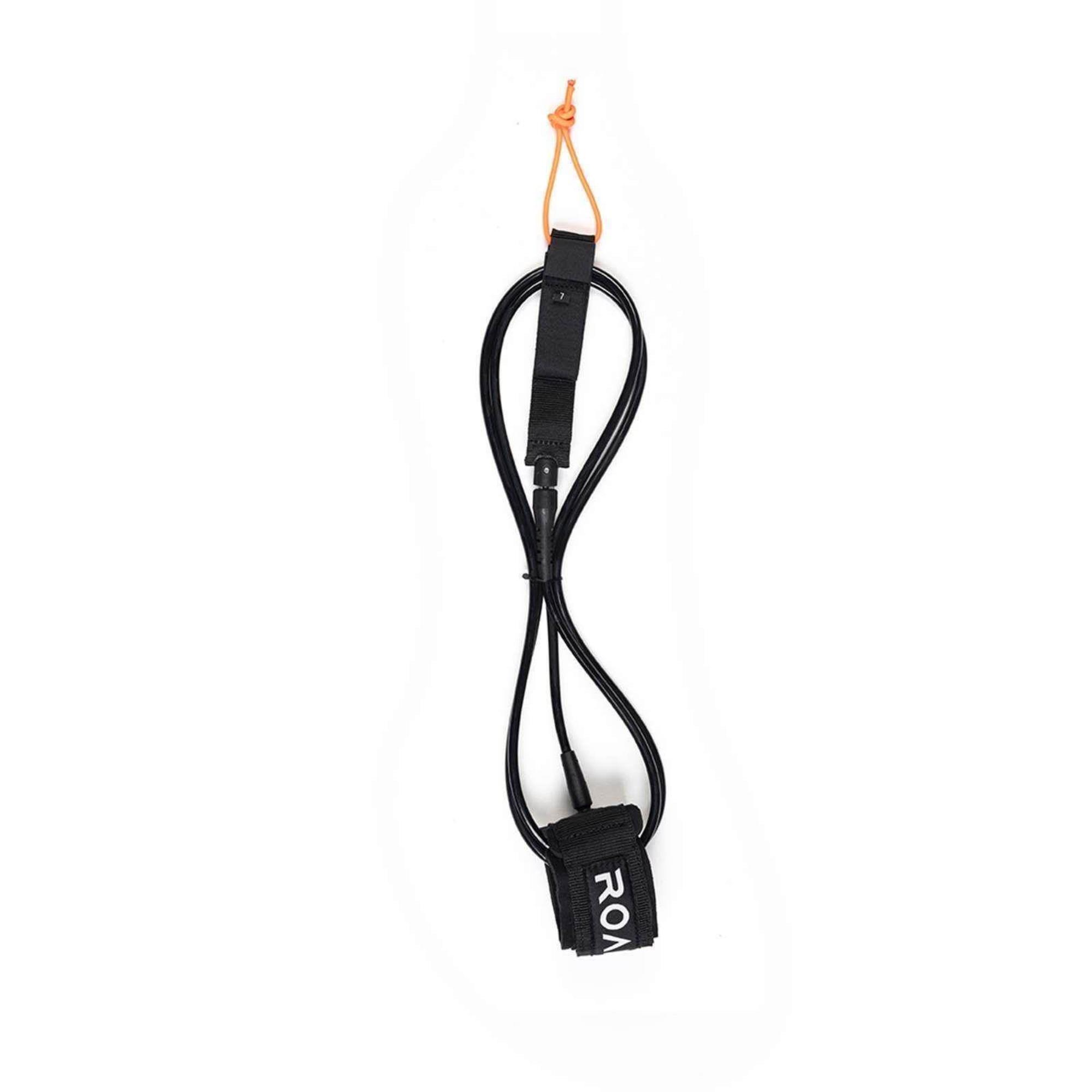 ROAM Surfboard Leash Extra Strong 7.0 7mm Schwarz 