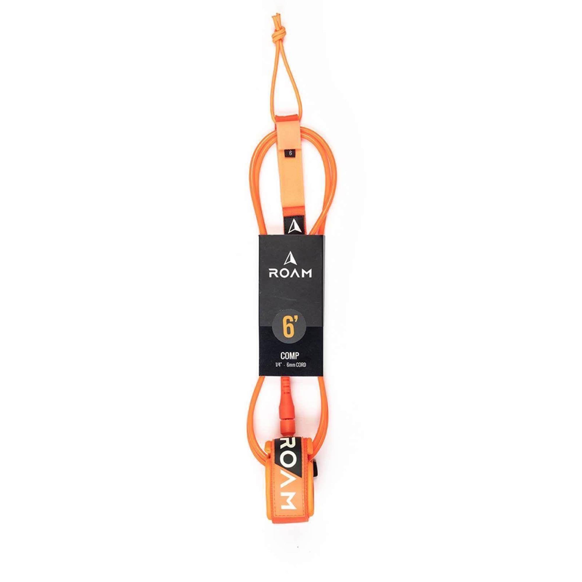 ROAM Surfboard Leash Comp 6.0 183cm 6mm Orange 