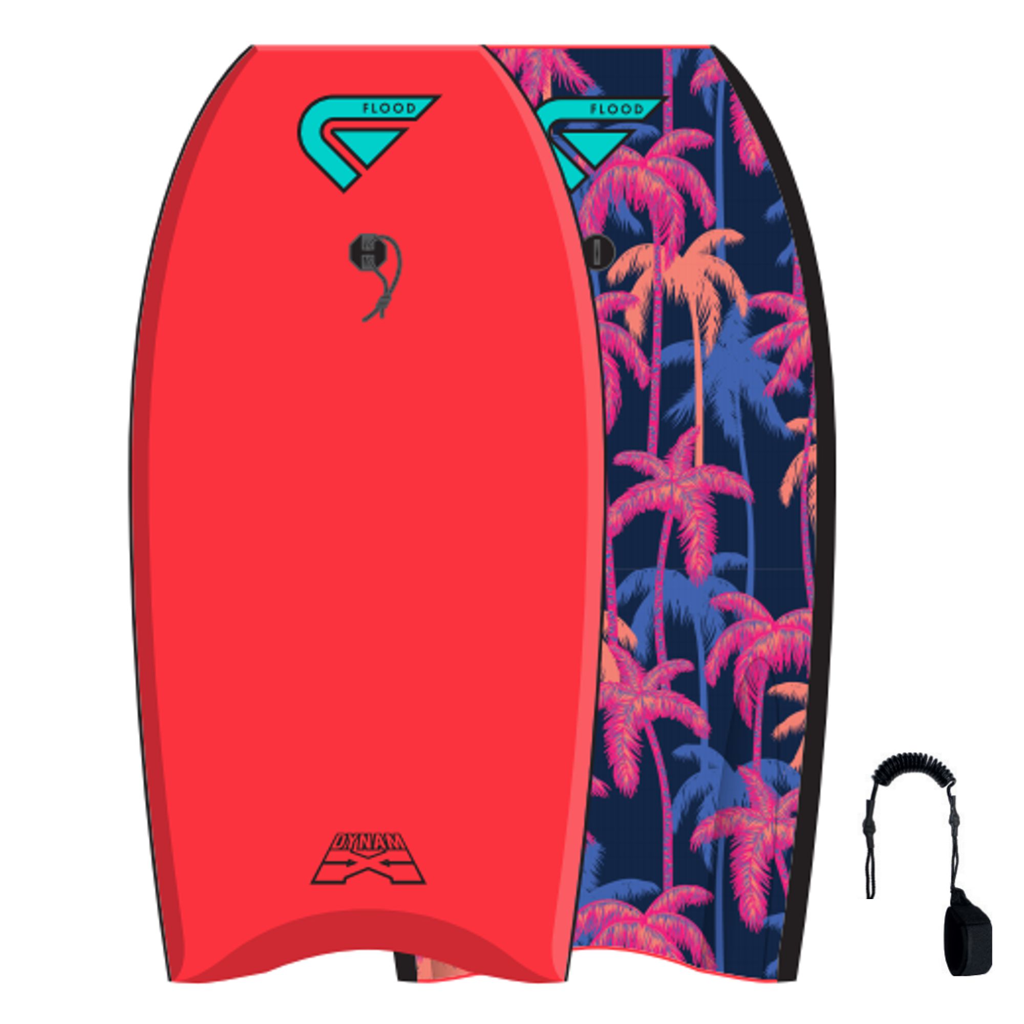 FLOOD Bodyboard Dynamx Stringer 40 Rot Palm II 