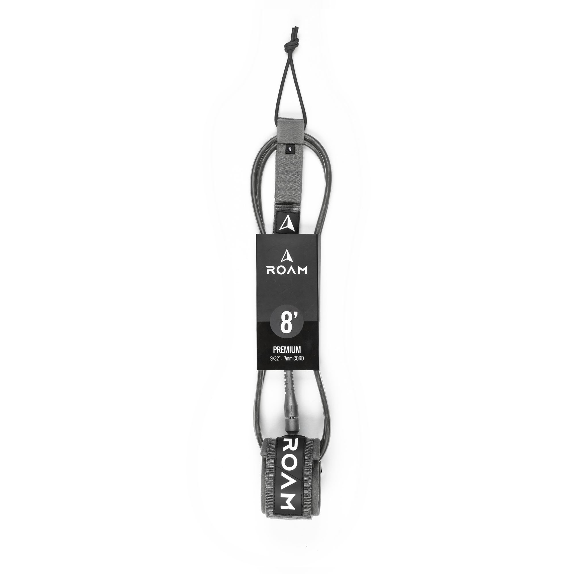 ROAM Surfboard Leash Premium 8.0 183cm 7mm Grau 