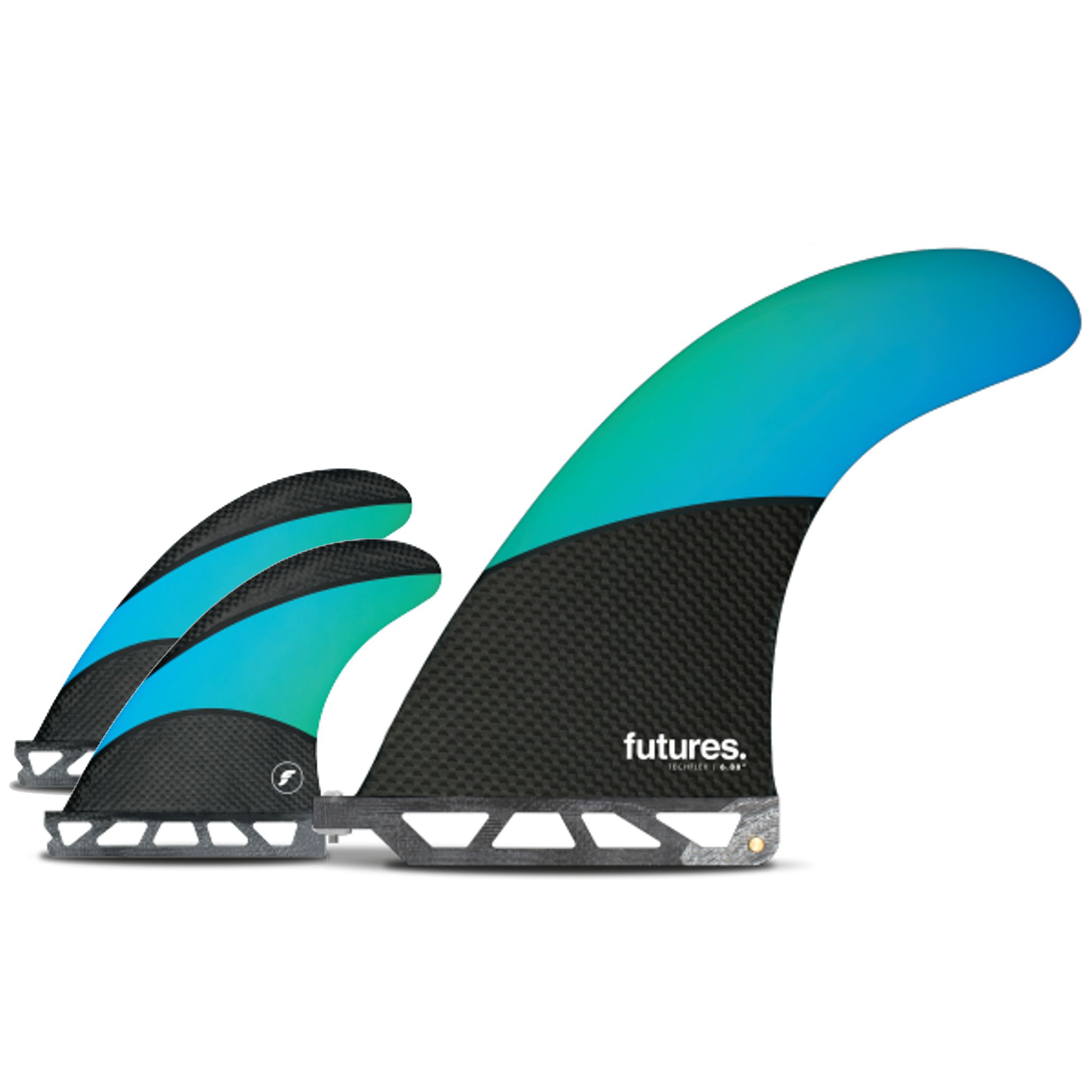 FUTURES 2+1 Fin Set Techflex Longboard 