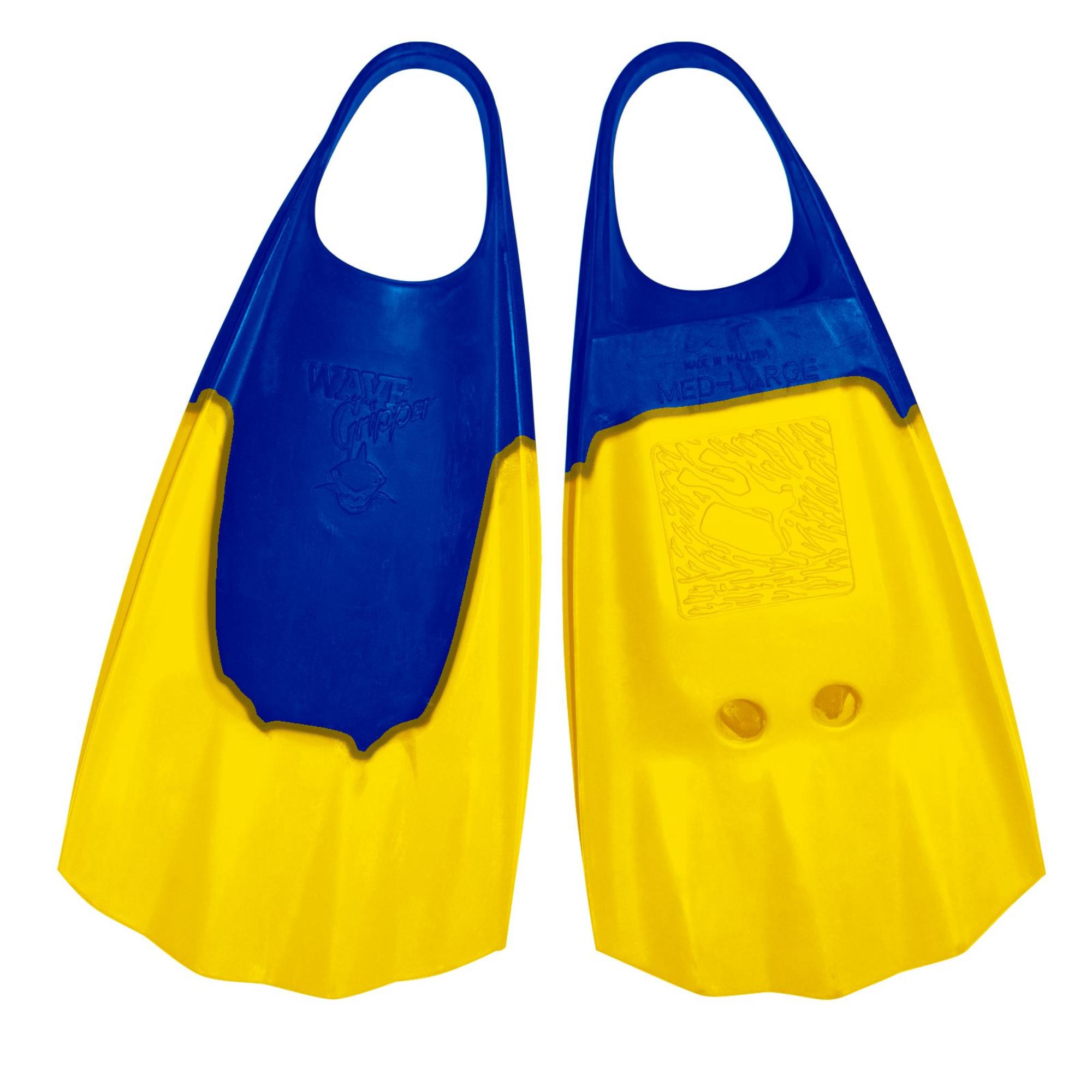 Bodyboard Flossen WAVE GRIPPER XS 35-36 Blau Gelb 