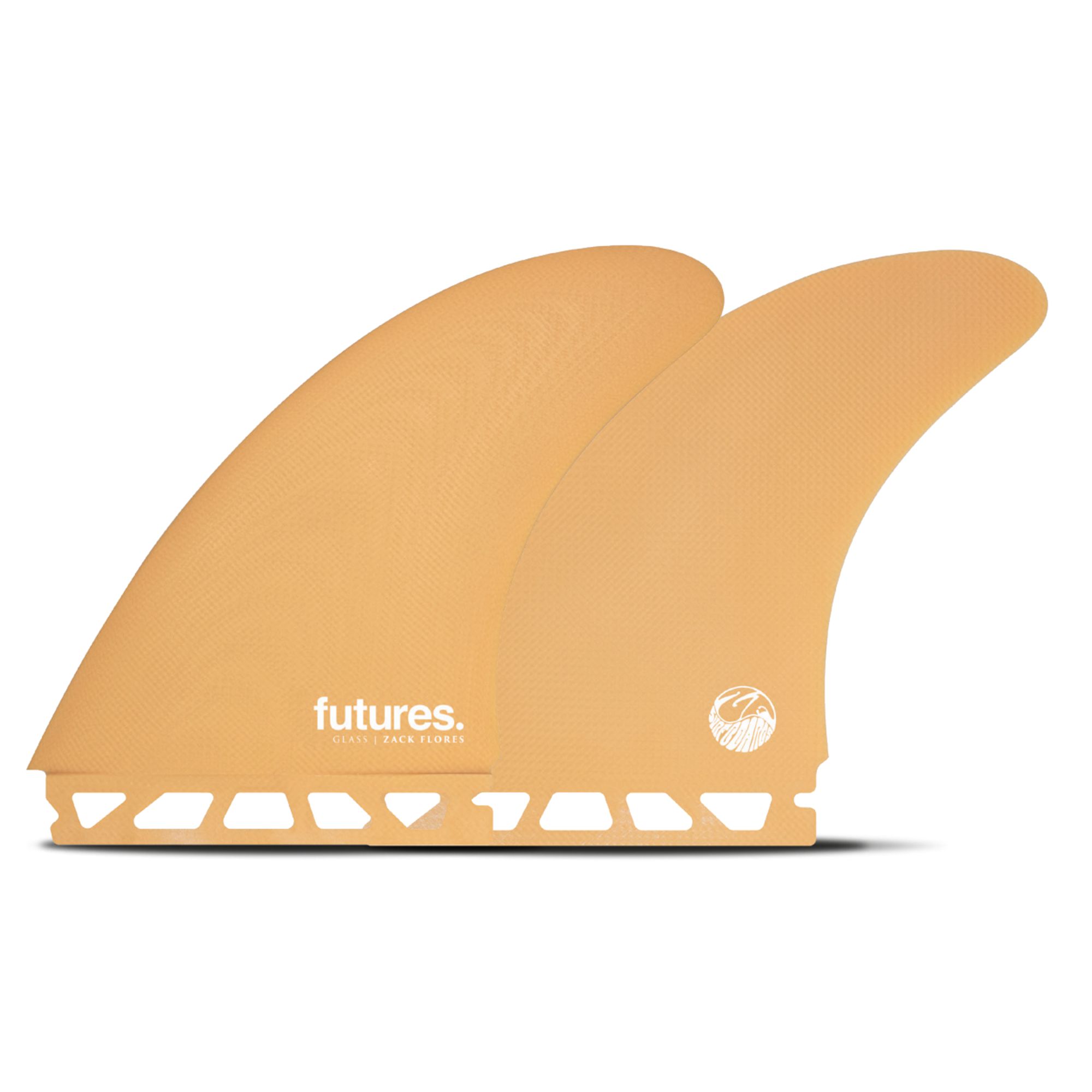 FUTURES Twin Fin Set Zack Flores fiberglass Orange 