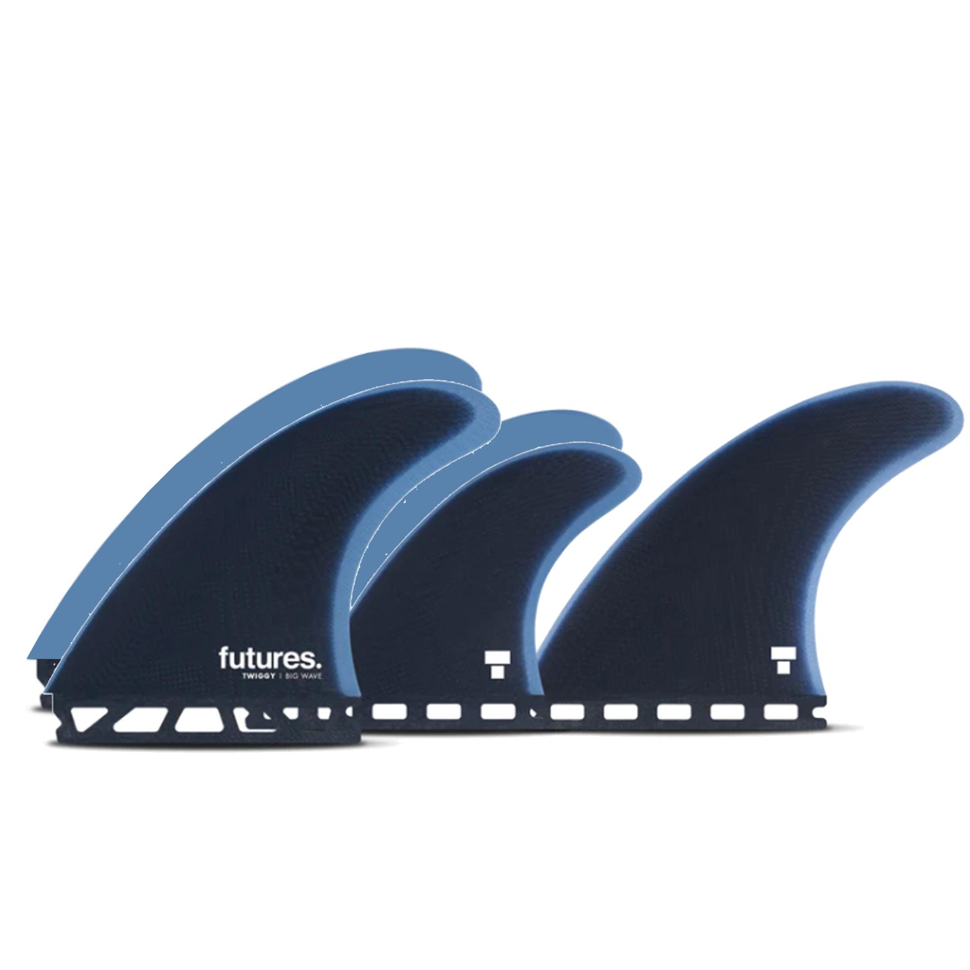 FUTURES Quad Thruster 5 Fin Set Twiggy Big Wave 