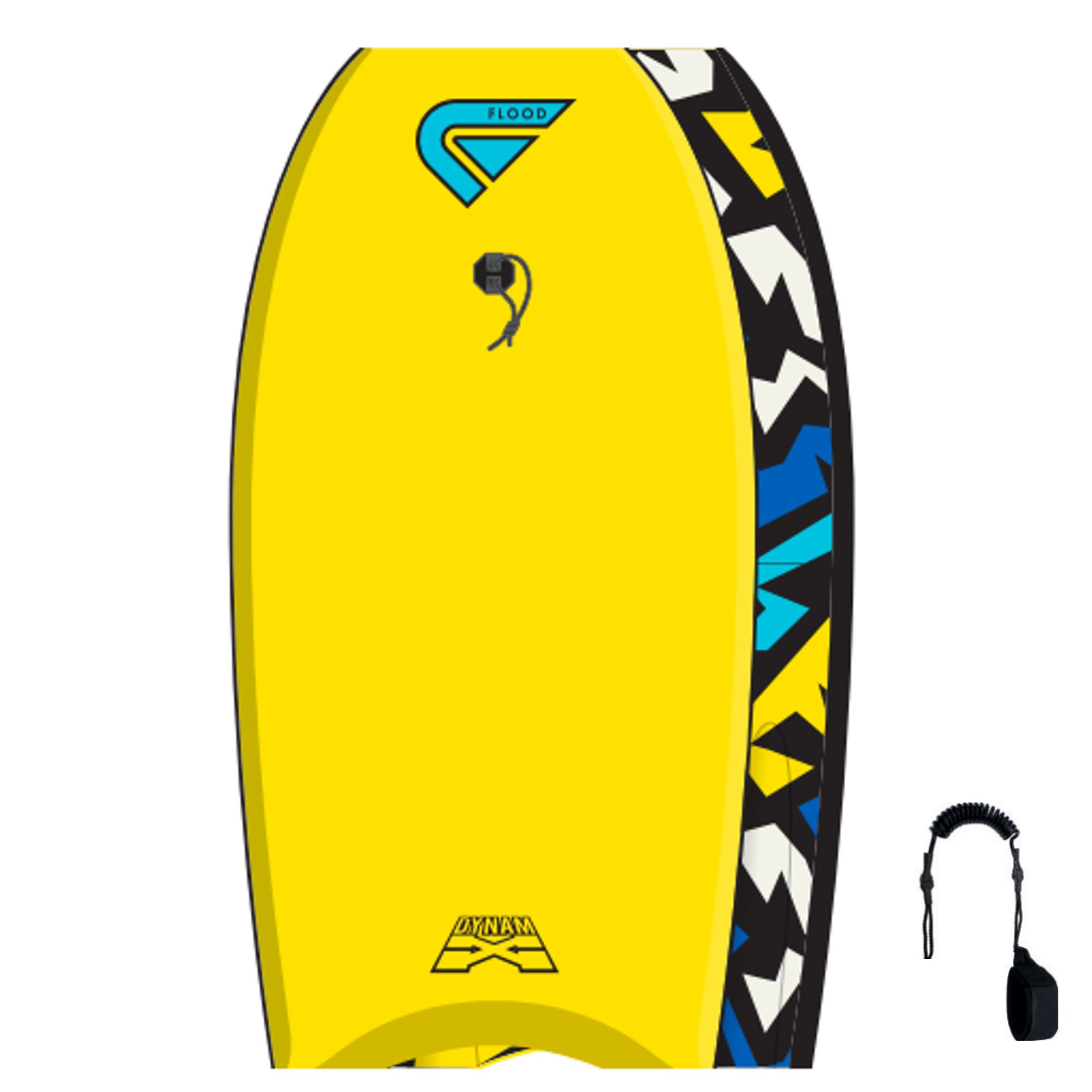 FLOOD Bodyboard Dynamx Stringer 44 Gelb Tribe II 