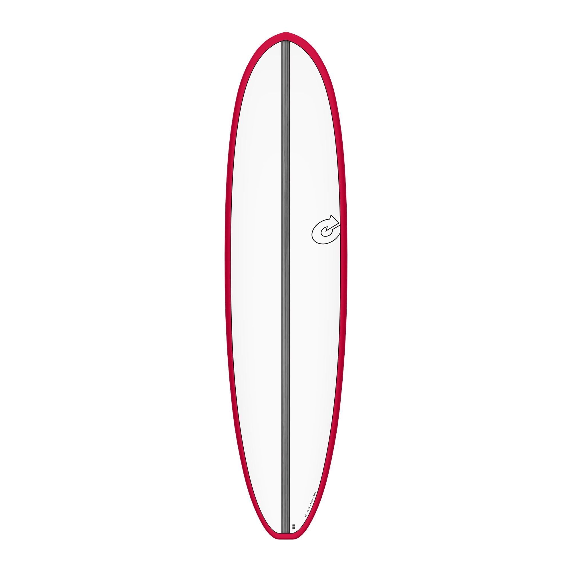 Surfboard TORQ Epoxy TET CS 7.8 V+ Fun Carbon Rot 