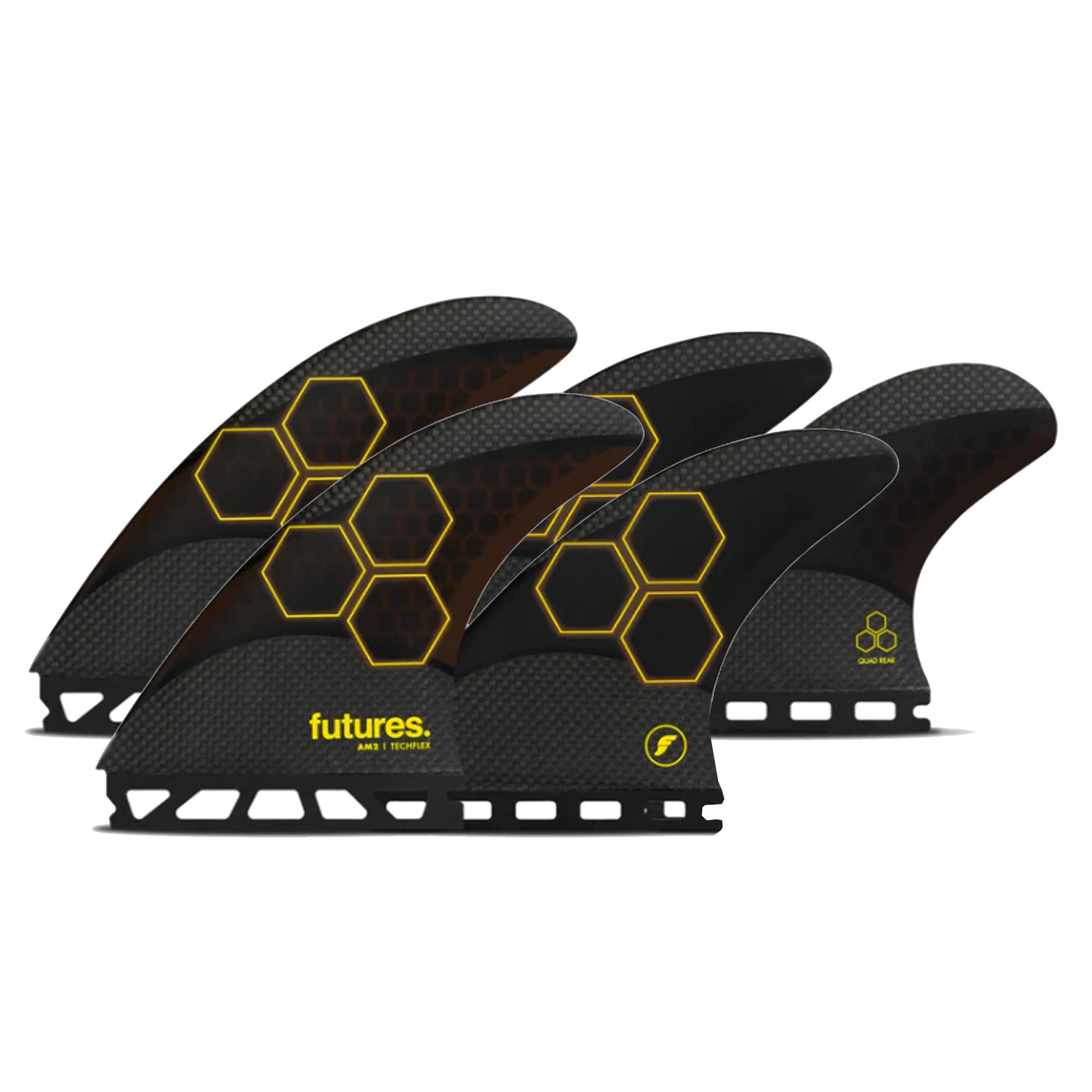 FUTURES Quad Thruster 5 Fin Set AM2 Techflex 