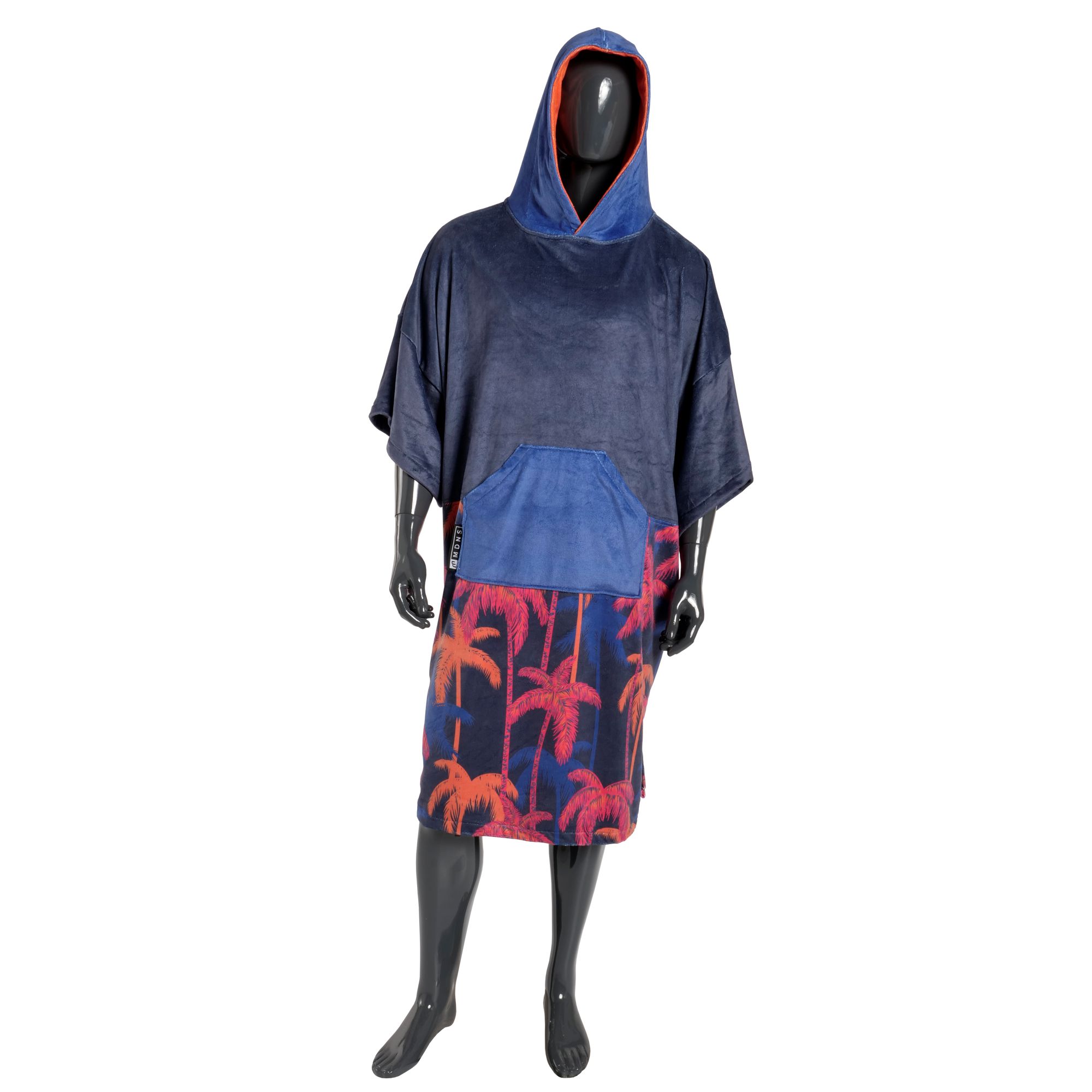 MDNS Change Robe Surf Poncho Unisize Navy Palm 