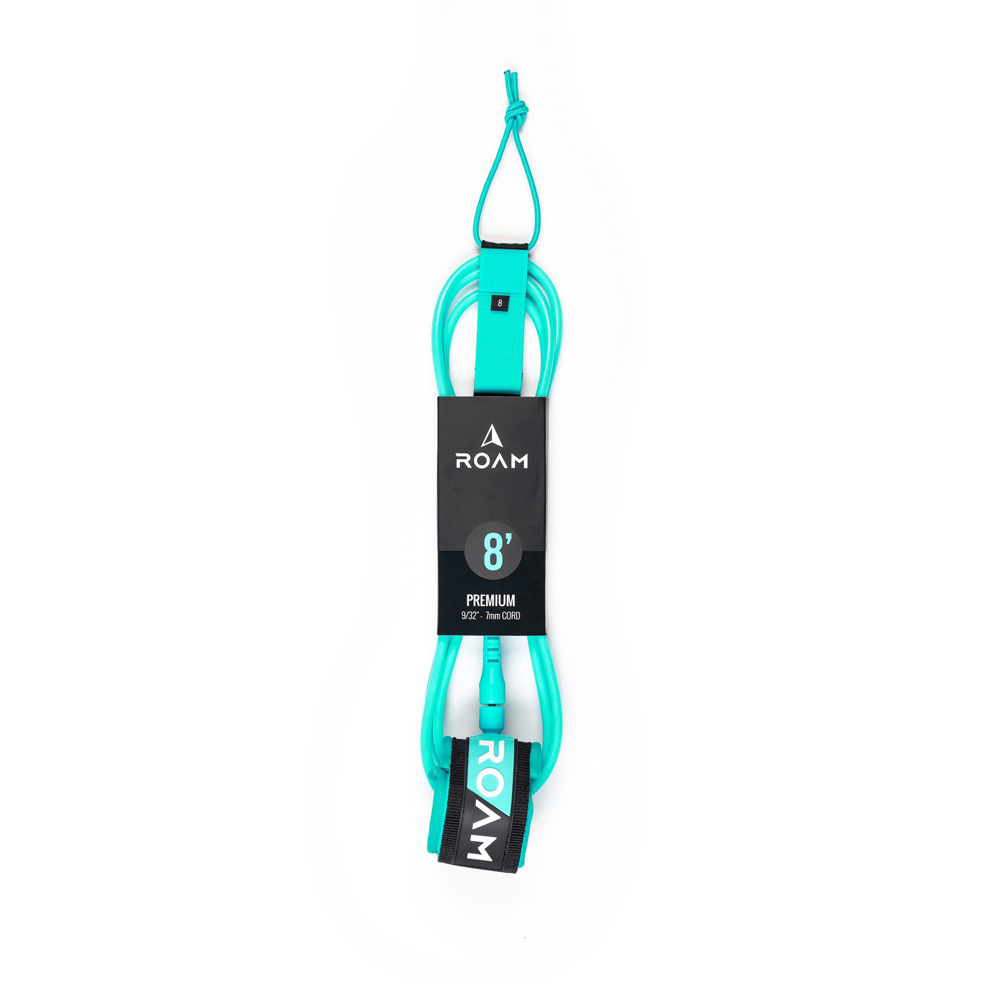 ROAM Surfboard Leash Premium 8.0 244cm 7mm Grün 