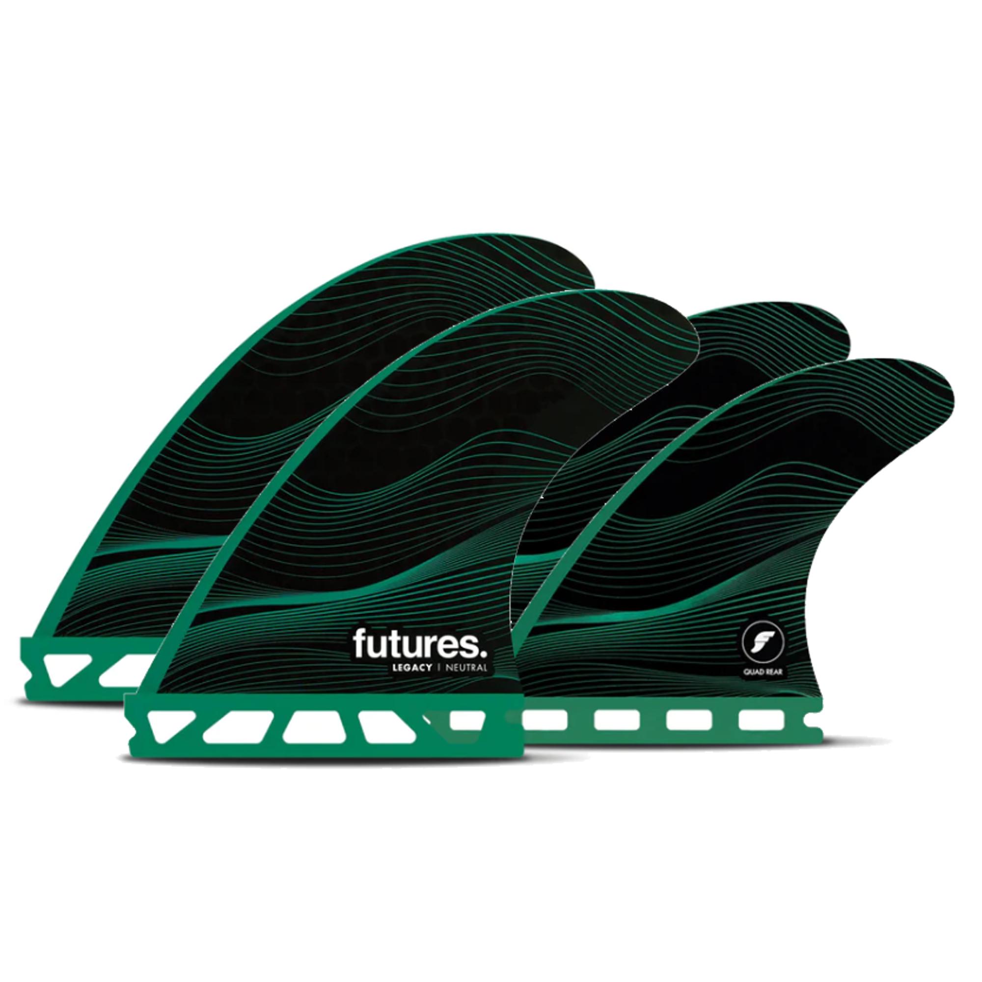 FUTURES Quad Fin Set F6 Honeycomb Legacy Neutral M 