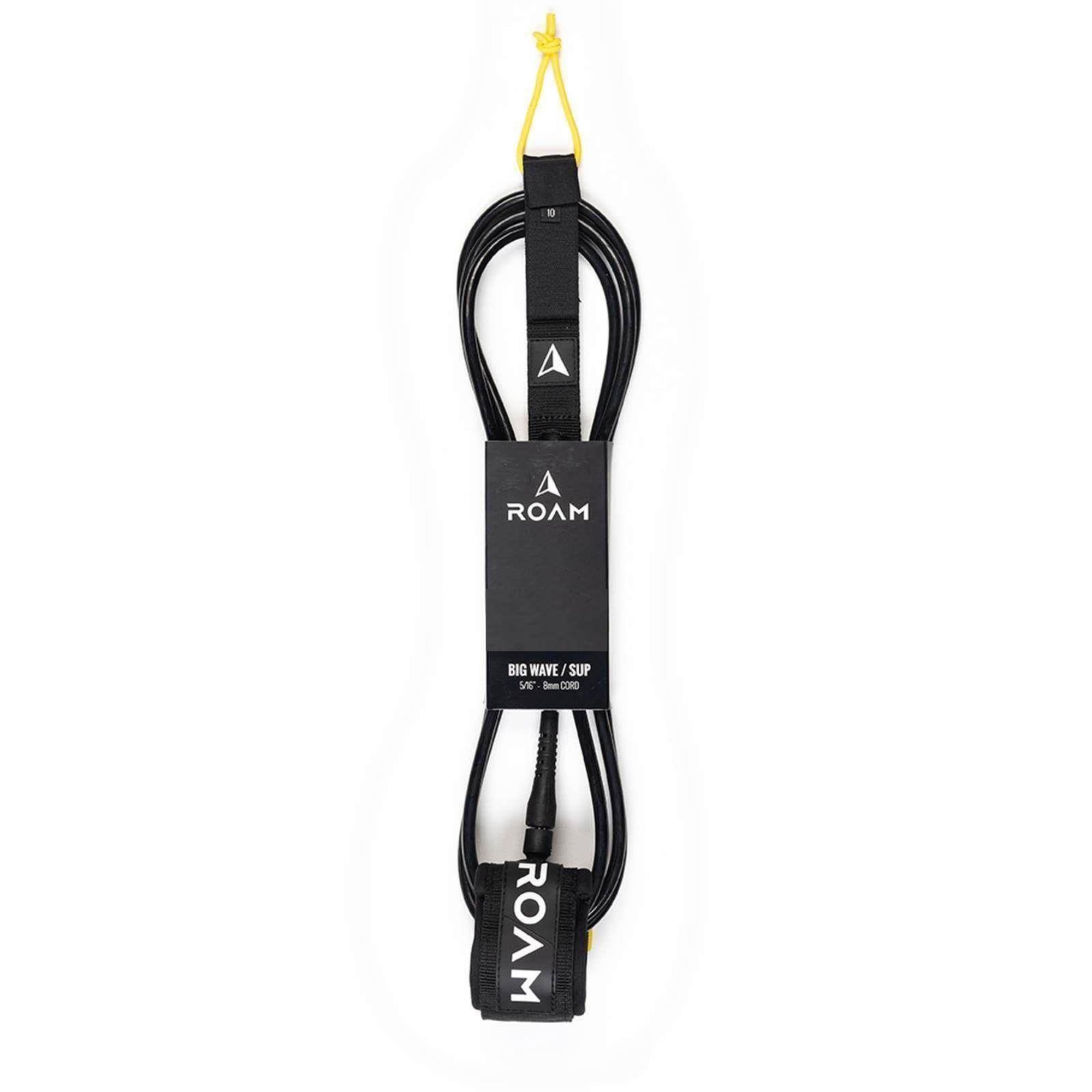 ROAM Surfboard Leash Big Wave SUP 10.0 8mm Schwarz 