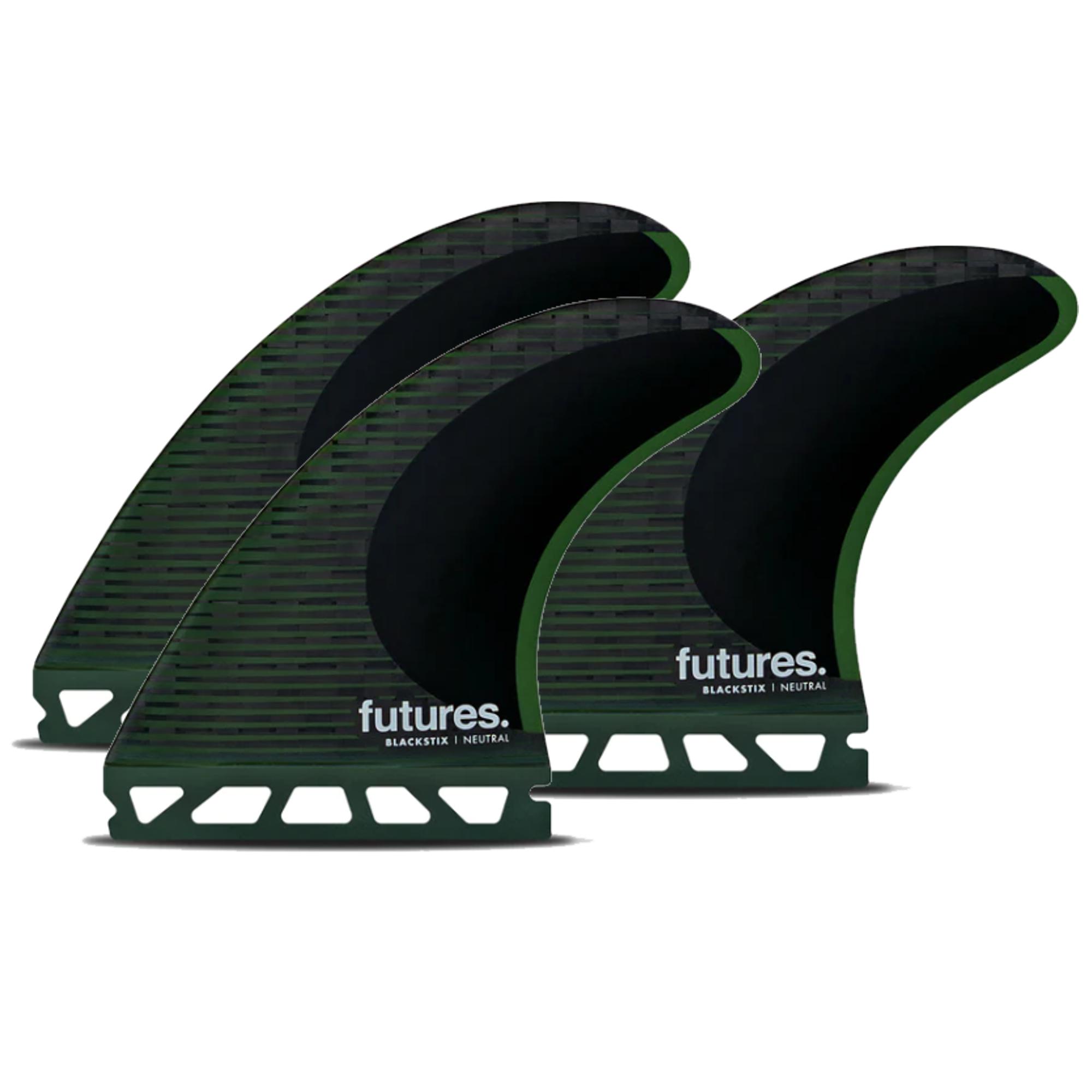 FUTURES Thruster Fin Set F8 Blackstix neutral L 