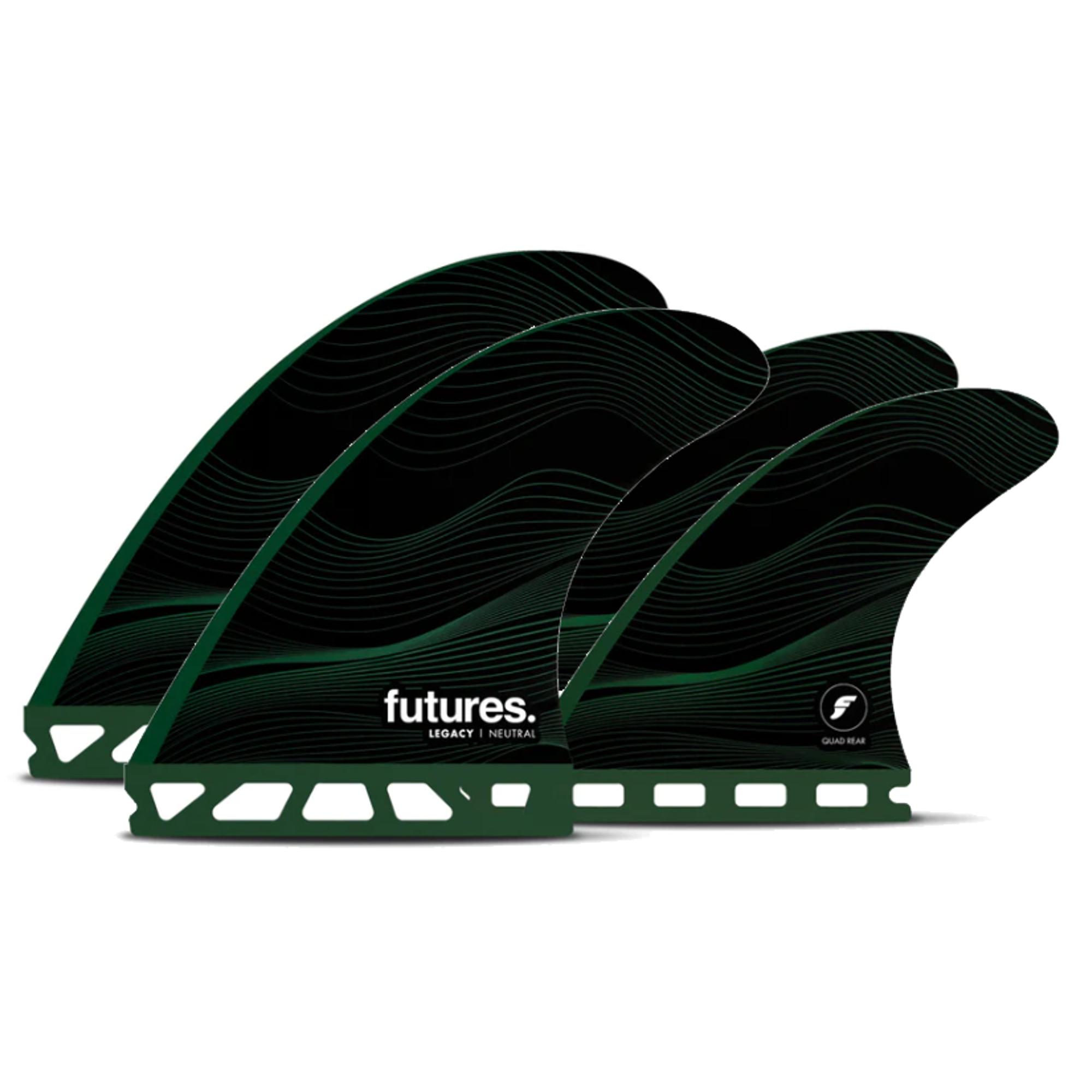 FUTURES Quad Fin Set F8 Honeycomb Legacy Neutral L 