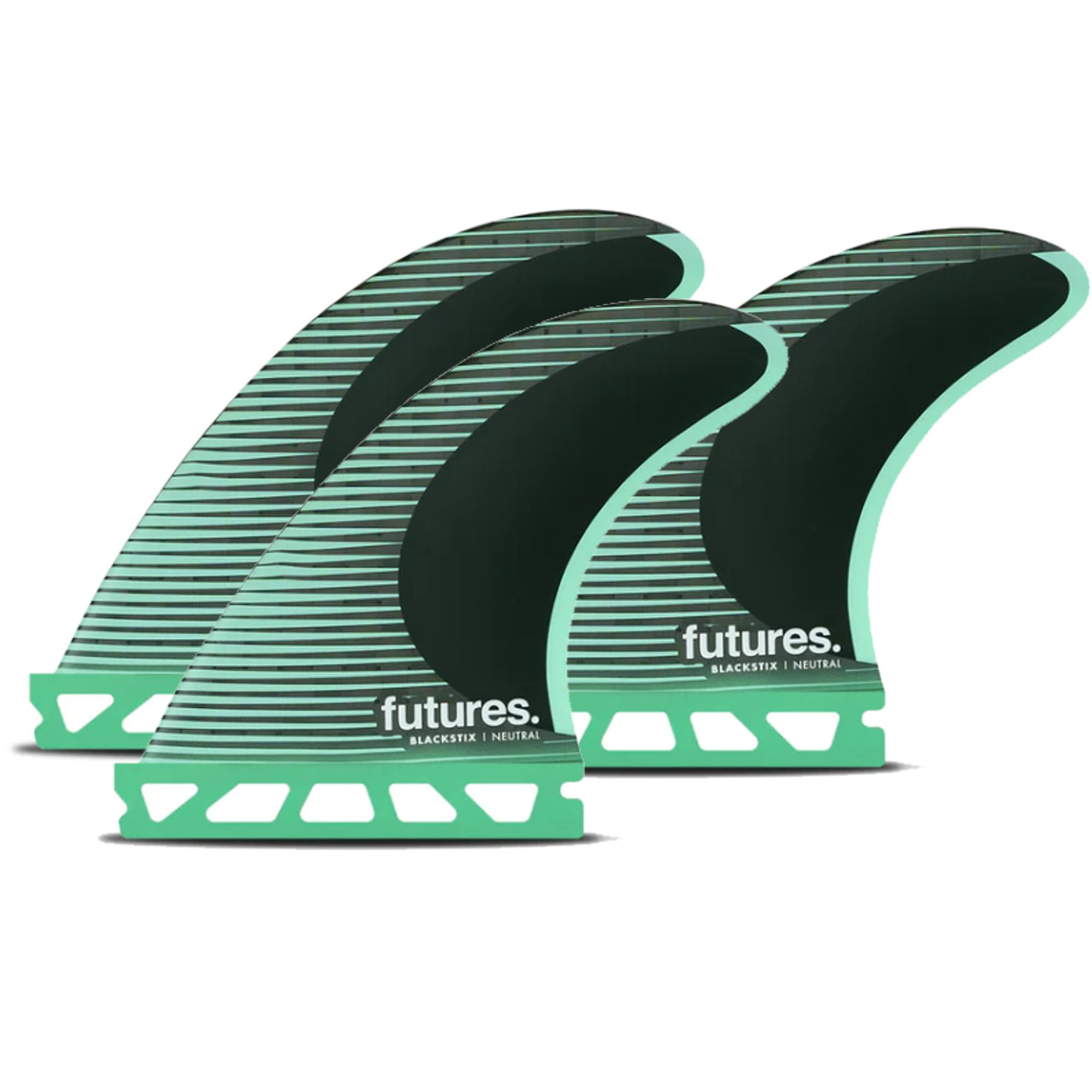 FUTURES Thruster Fin Set F4 Blackstix neutral S 