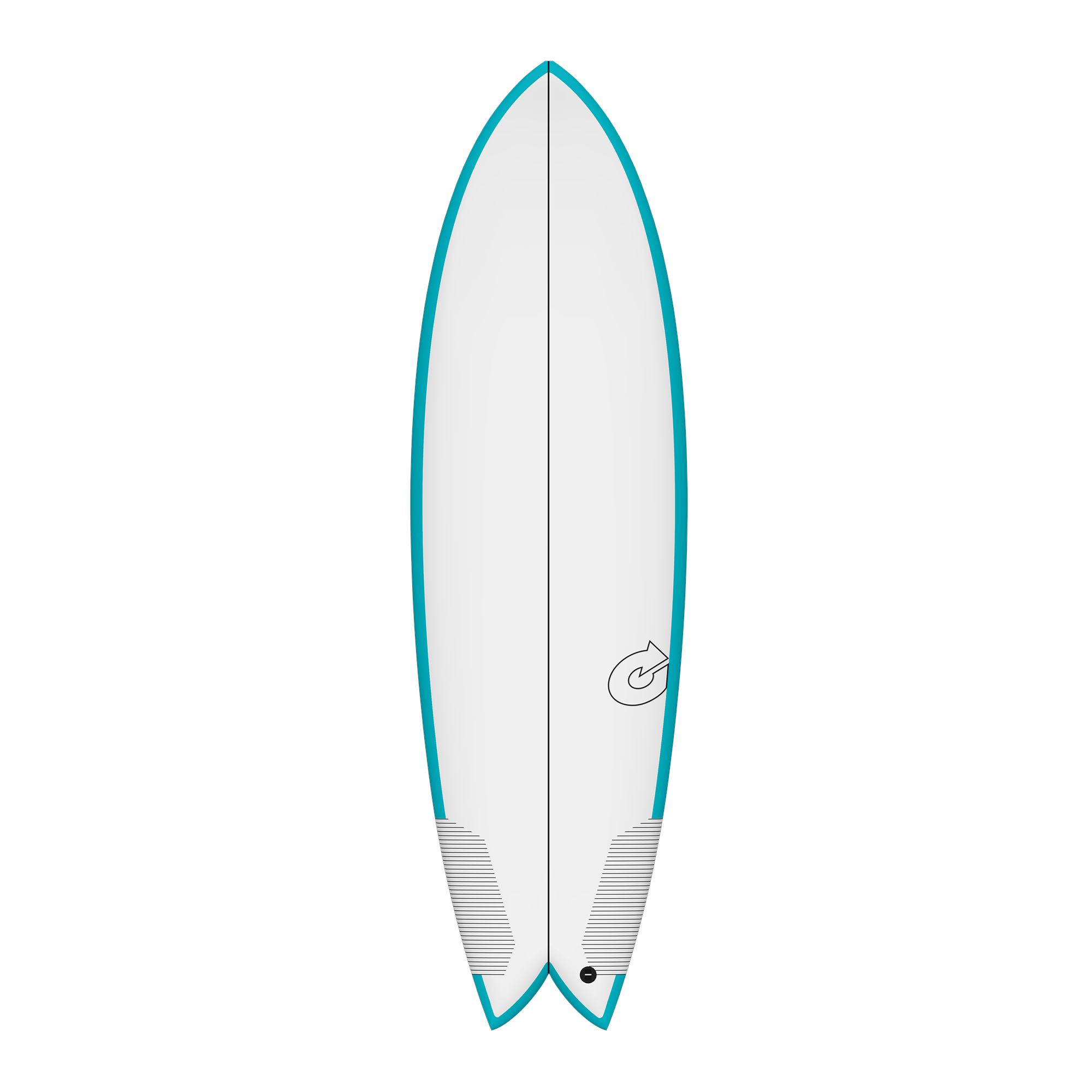 Surfboard TORQ TEC Twin Fish 6.10 Rail Türkis 