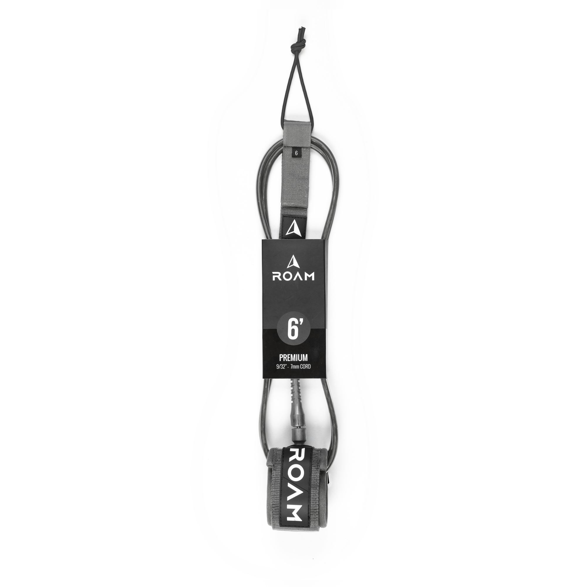 ROAM Surfboard Leash Premium 6.0 183cm 7mm Grau 