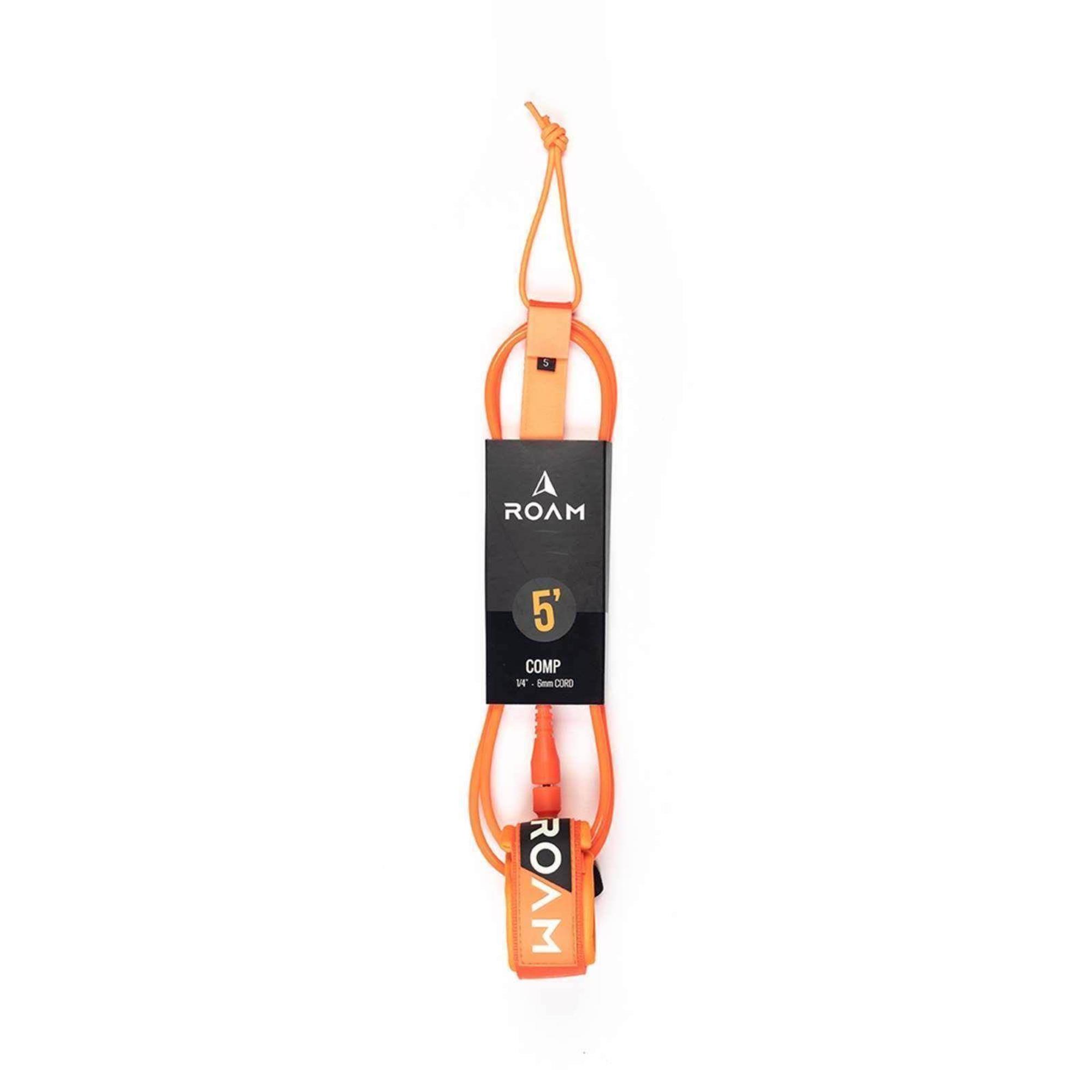 ROAM Surfboard Leash Comp 5.0 152cm 6mm Orange 