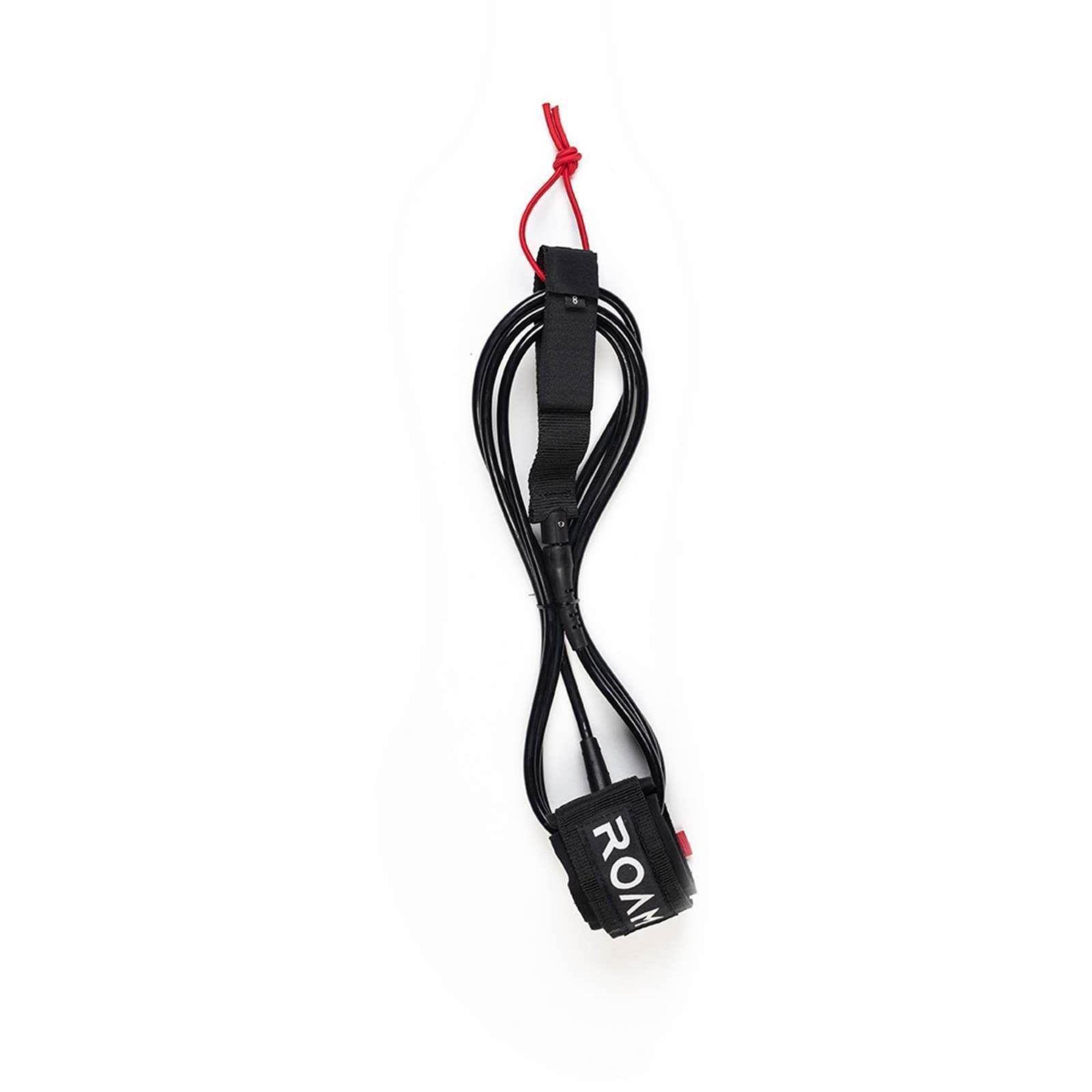 ROAM Surfboard Leash Extra Strong 8.0 7mm Schwarz 