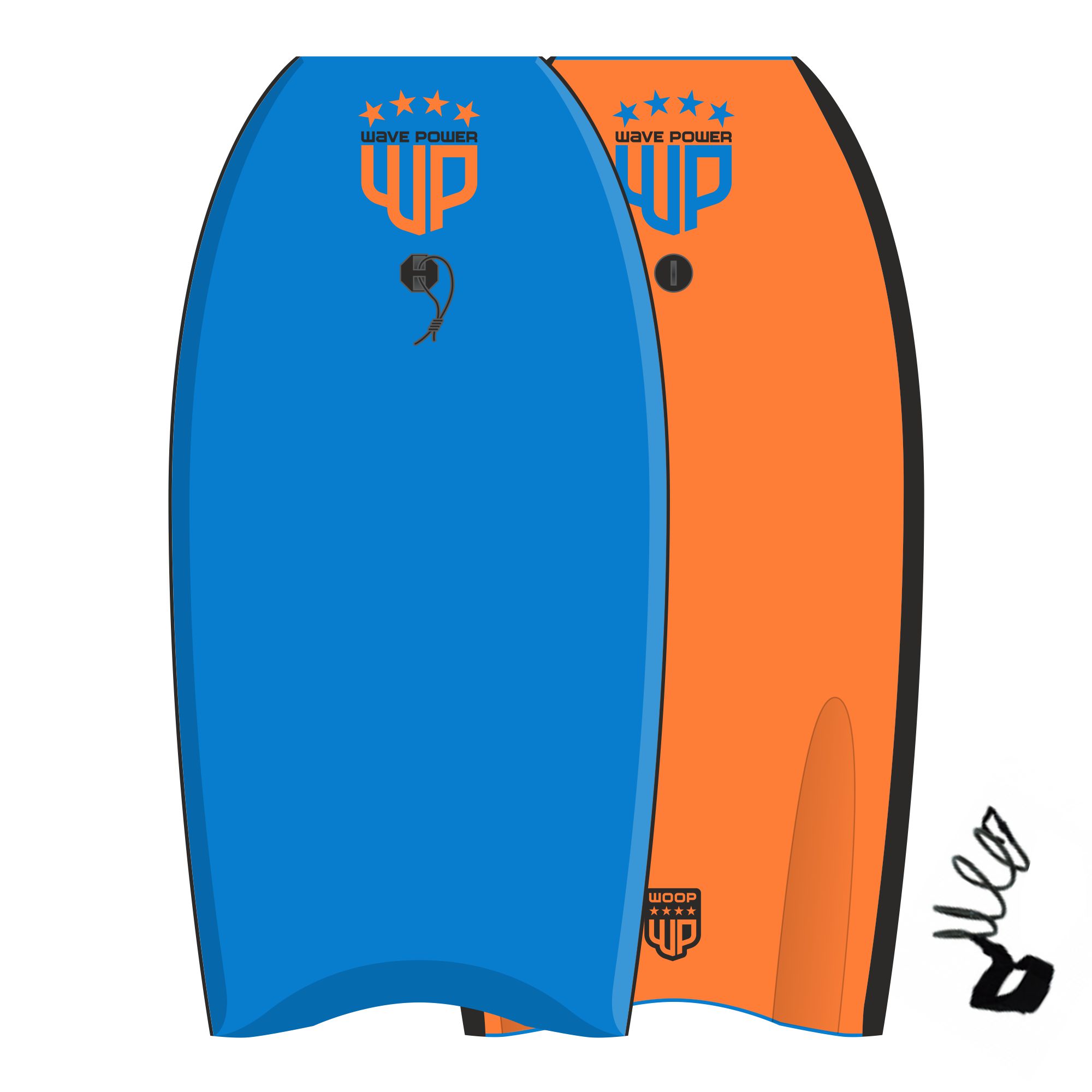 Wave Power Bodyboard Woop 41 Blau Mandarine 